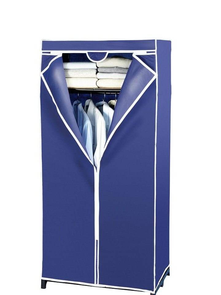 Wenko Tekstylna szafa "Air" w kolorze niebieskim na ubrania - 75 x 160 x 50 cm rozmiar: onesize