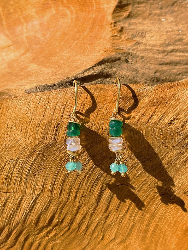 Taboo Pozłacane kolczyki z kamieniami szlachetnymi rozmiar: onesize