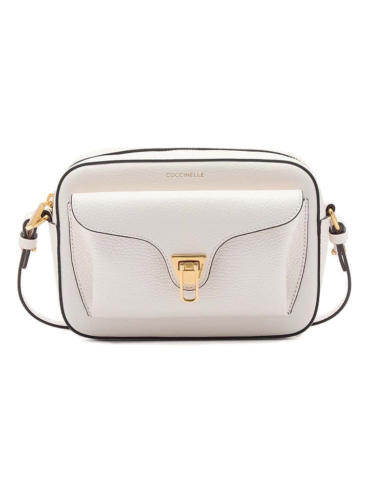COCCINELLE Skórzana torebka w kolorze białym - 26 x 20 x 8,5 cm rozmiar: onesize