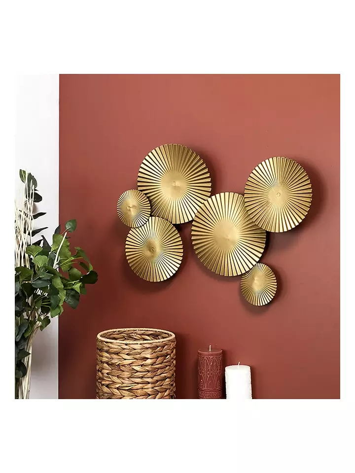 Rétro Chic Dekoracja ścienna w kolorze złotym - 63,5 x 47 x 7 cm rozmiar: onesize