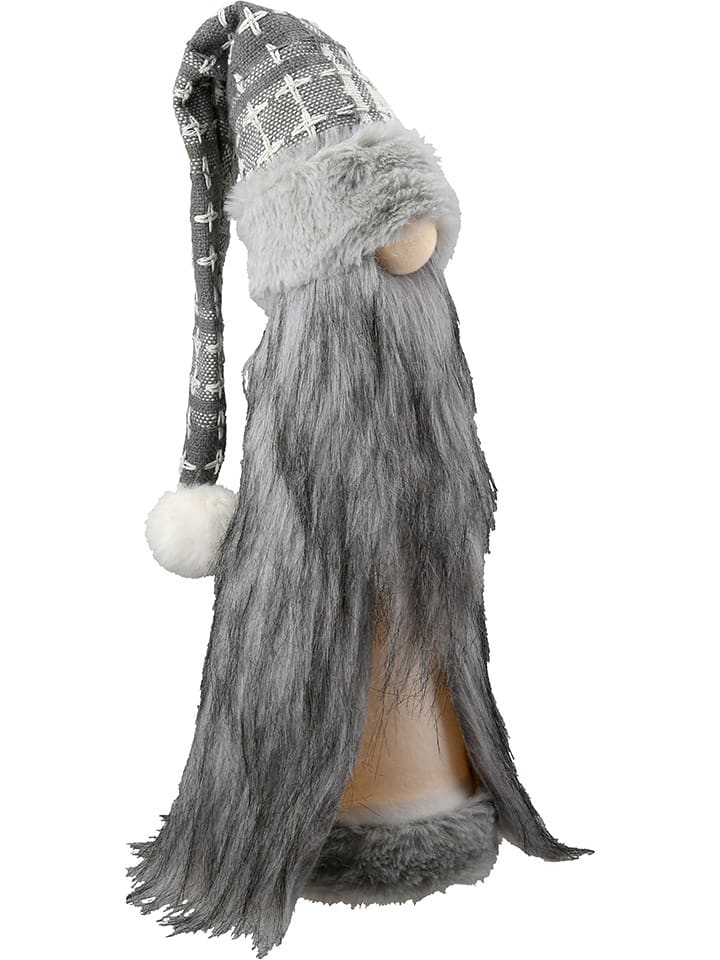 GILDE Dekoracyjna figurka LED "Onni" w kolorze szarym - 18 x 47 cm rozmiar: onesize