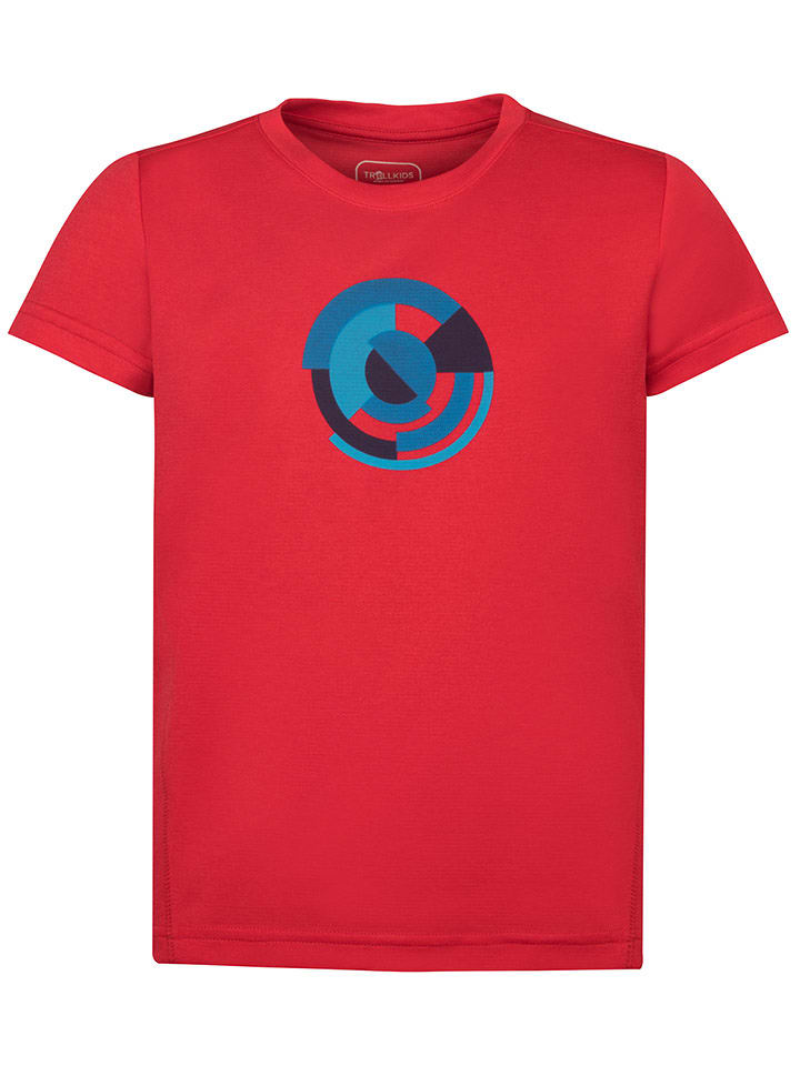 Trollkids Koszulka funkcyjna "Sognefjord T" w kolorze czerwonym rozmiar: 98
