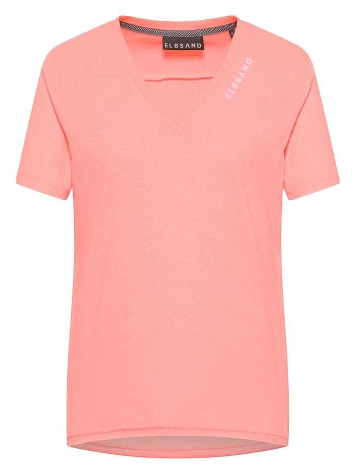 ELBSAND Koszulka "Talvi" w kolorze łososiowym rozmiar: S