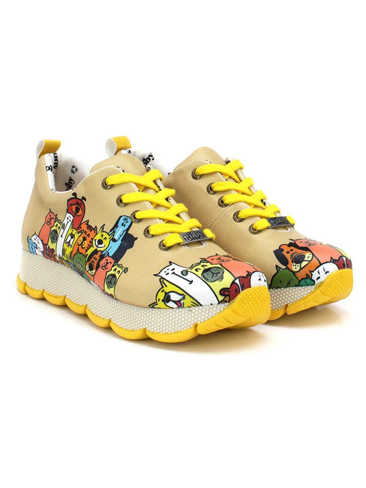 Goby Sneakersy w kolorze żółtym ze wzorem rozmiar: 40