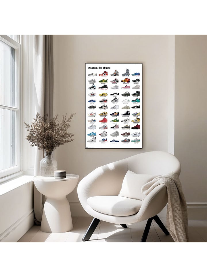 Orangewallz Druk artystyczny "Sneakers - Hall of Fame" w ramce rozmiar: 60x90 cm