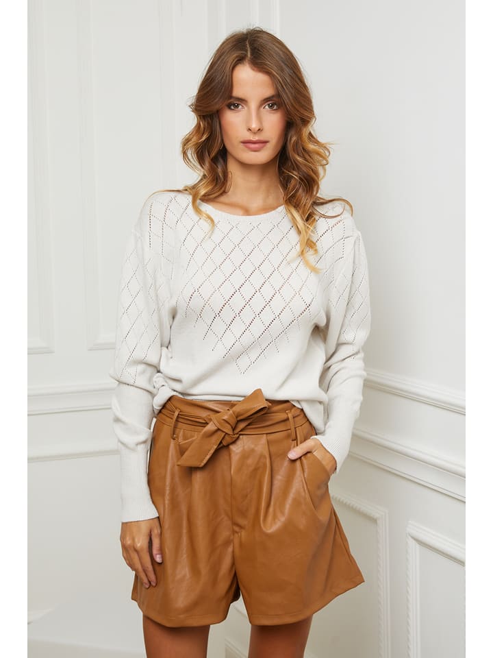 So Cachemire Sweter "Dolly" w kolorze kremowym rozmiar: XL