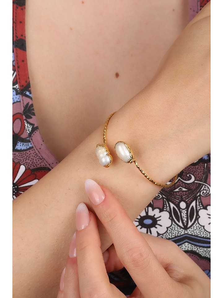 Pierres delicates Pozłacana bransoletka z perłami rozmiar: onesize