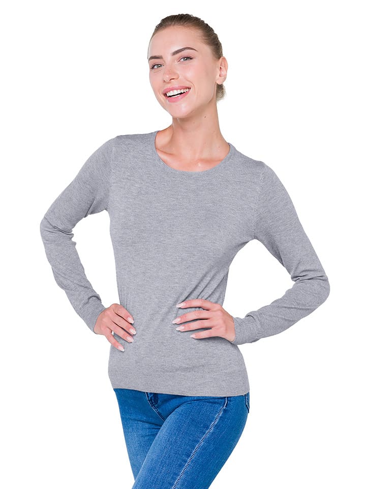 Hot Buttered Sweter "Chandra" w kolorze szarym rozmiar: L