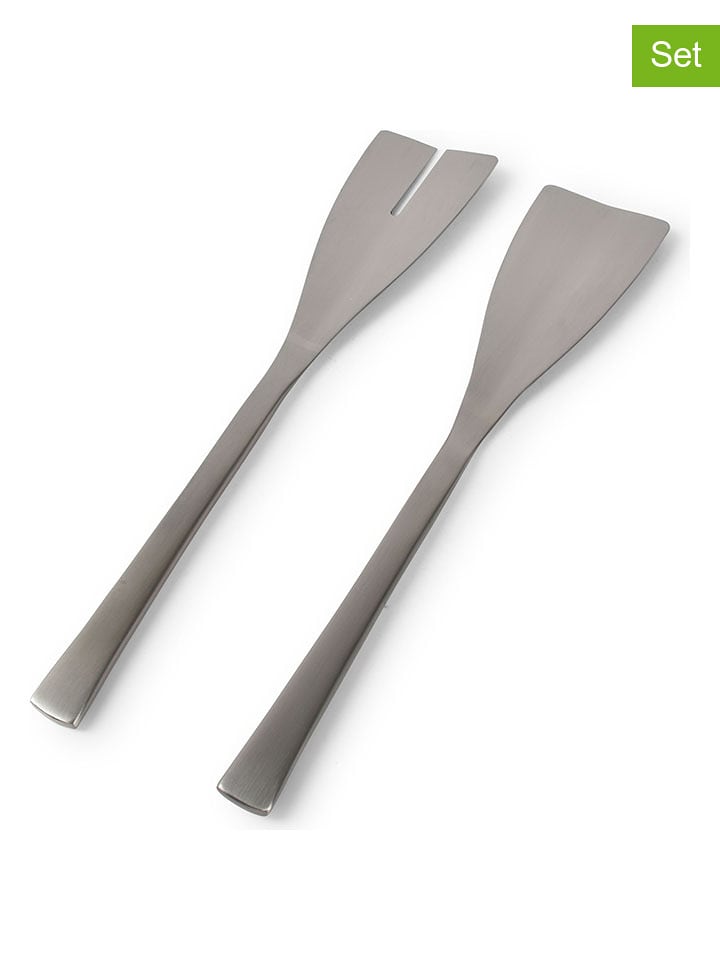 Salt and Pepper 2-częściowy zestaw "Equip" w kolorze srebrnym - dł. 28,5 cm rozmiar: onesize