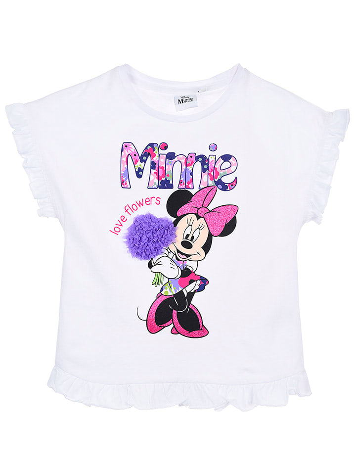 Disney Minnie Mouse Koszulka "Minnie" w kolorze białym rozmiar: 104