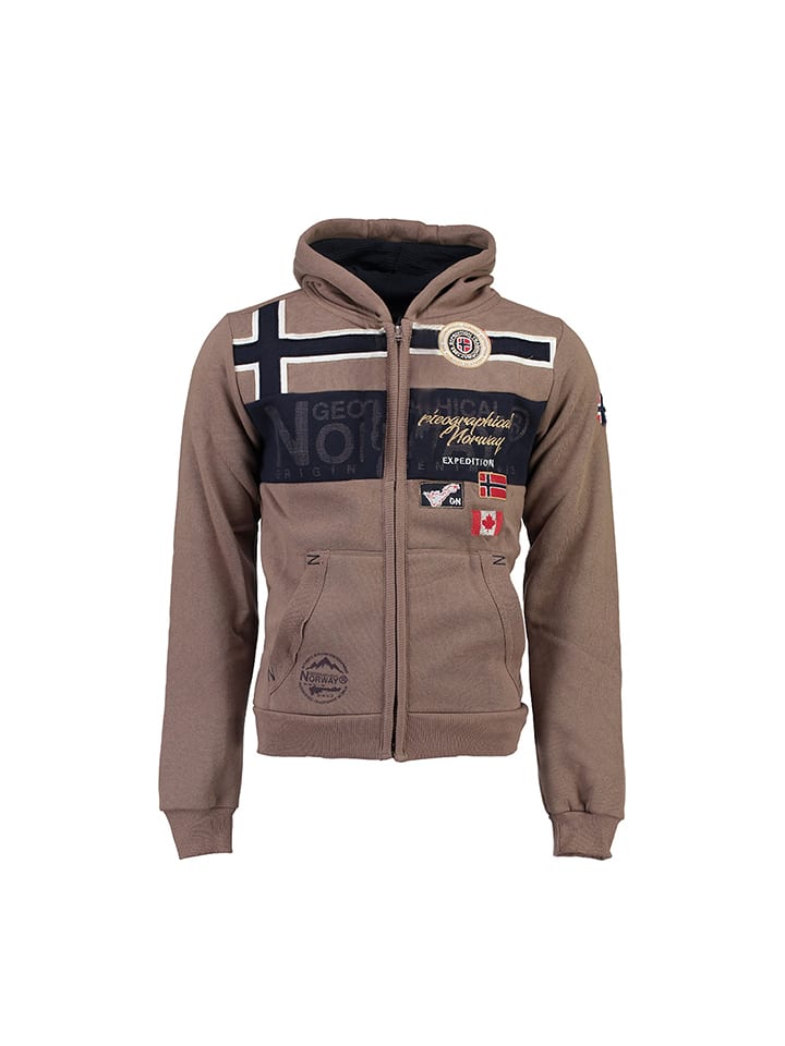 Geographical Norway Bluza "Garadock" w kolorze szarobrązowym rozmiar: 140