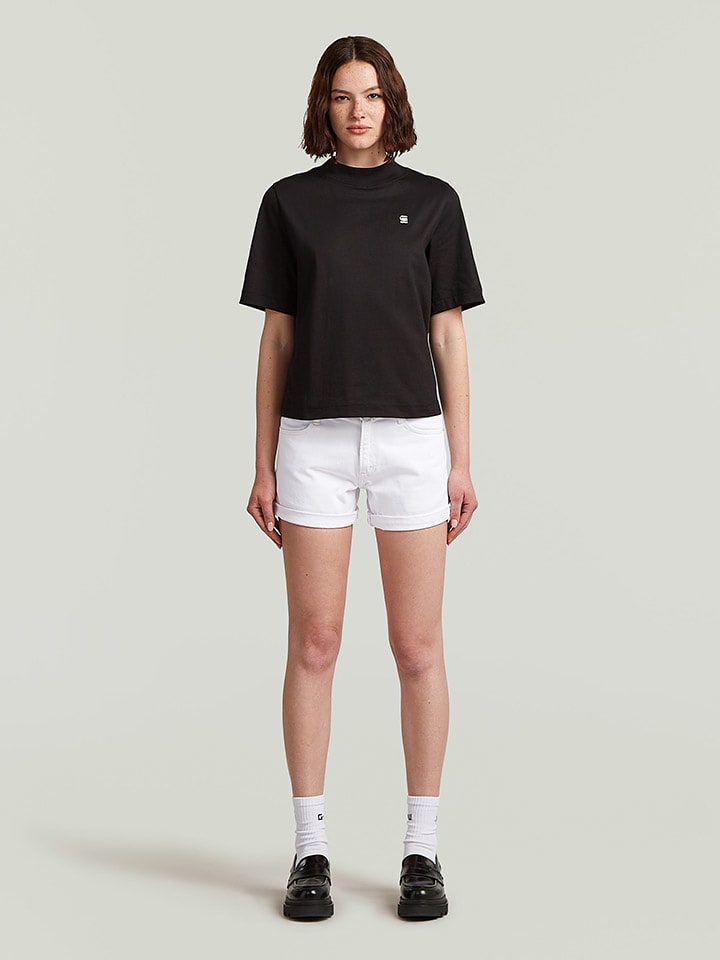 G-Star Szorty dżinsowe "Judee" - Boyfriend fit - w kolorze białym rozmiar: W28