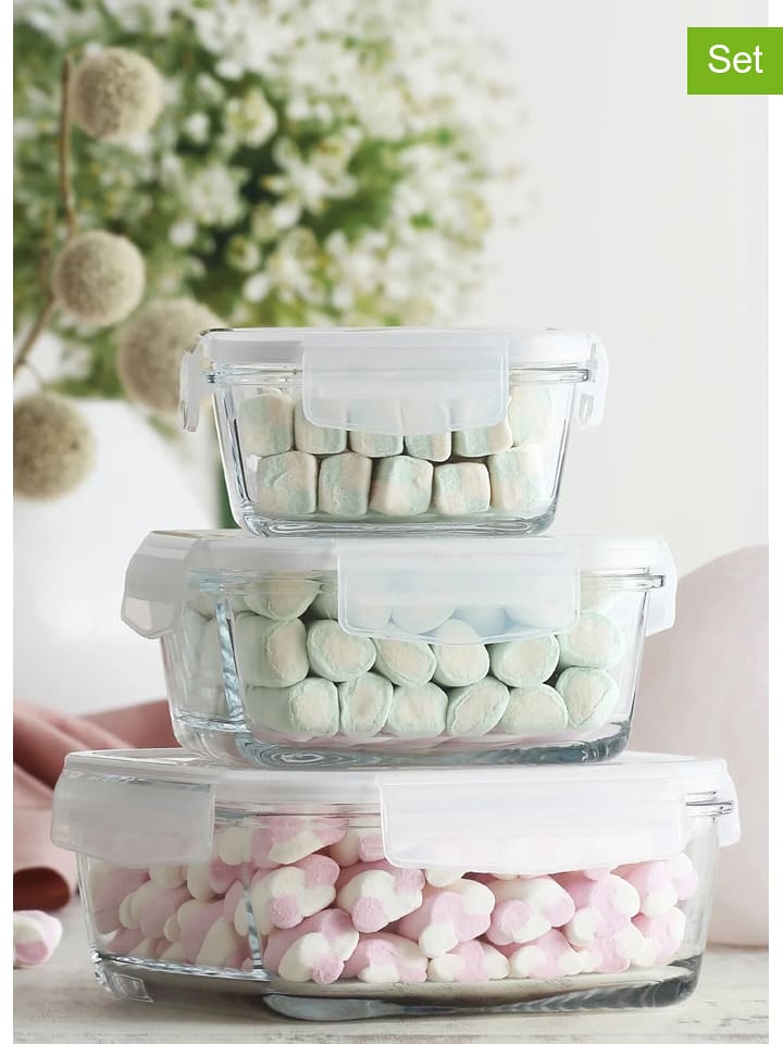 Violeta Home Pojemniki (3 szt.) w kolorze białym rozmiar: onesize