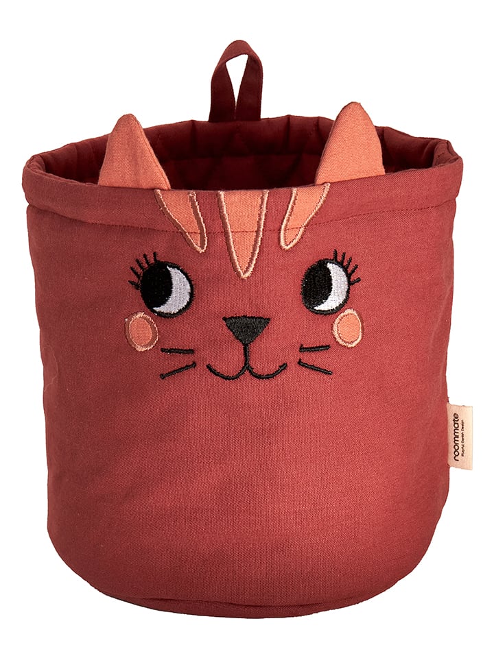 roommate Kosz "Cat" w kolorze czerwonym - wys. 18 x Ø 18 cm rozmiar: onesize