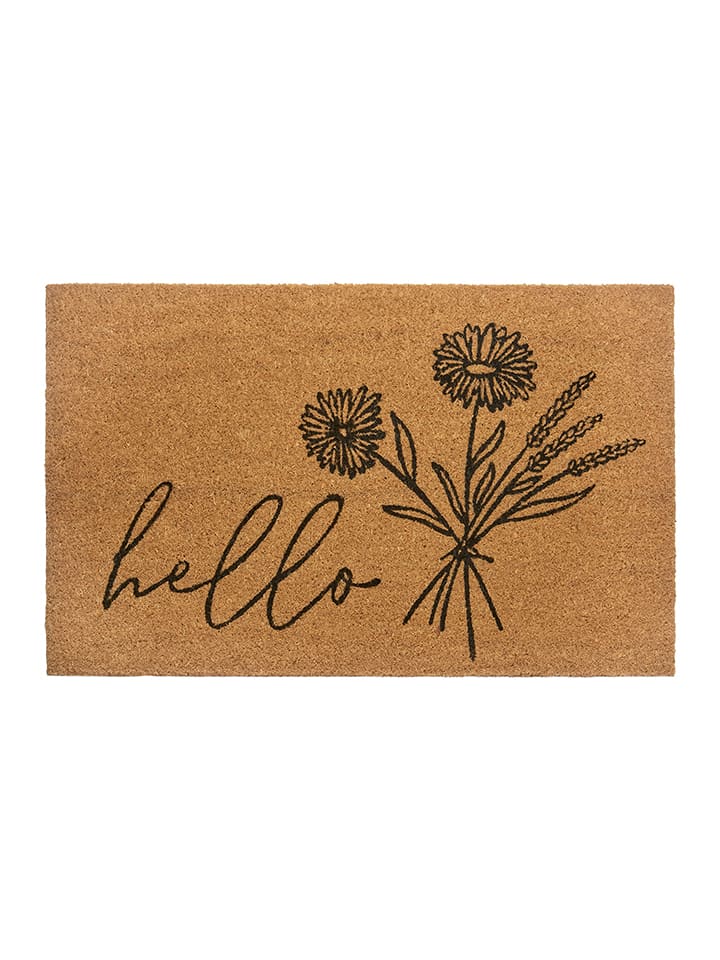 Hanse Home Wycieraczka w kolorze jasnobrązowym z włókna kokosowego rozmiar: 45x75 cm