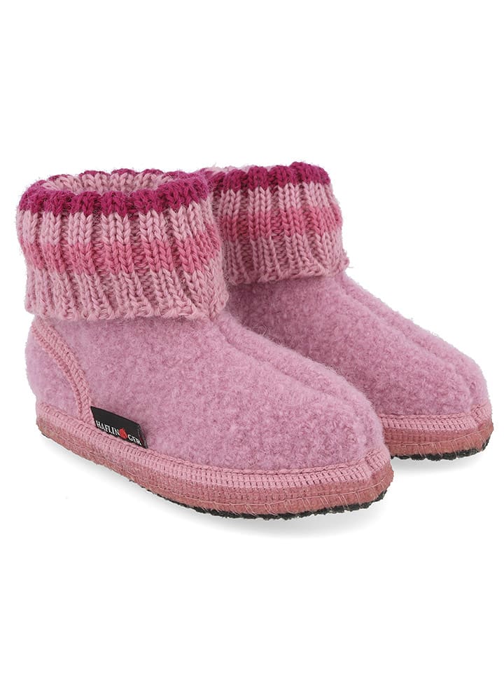 HAFLINGER Wełniane kapcie "Paul" w kolorze jasnoróżowym rozmiar: 41