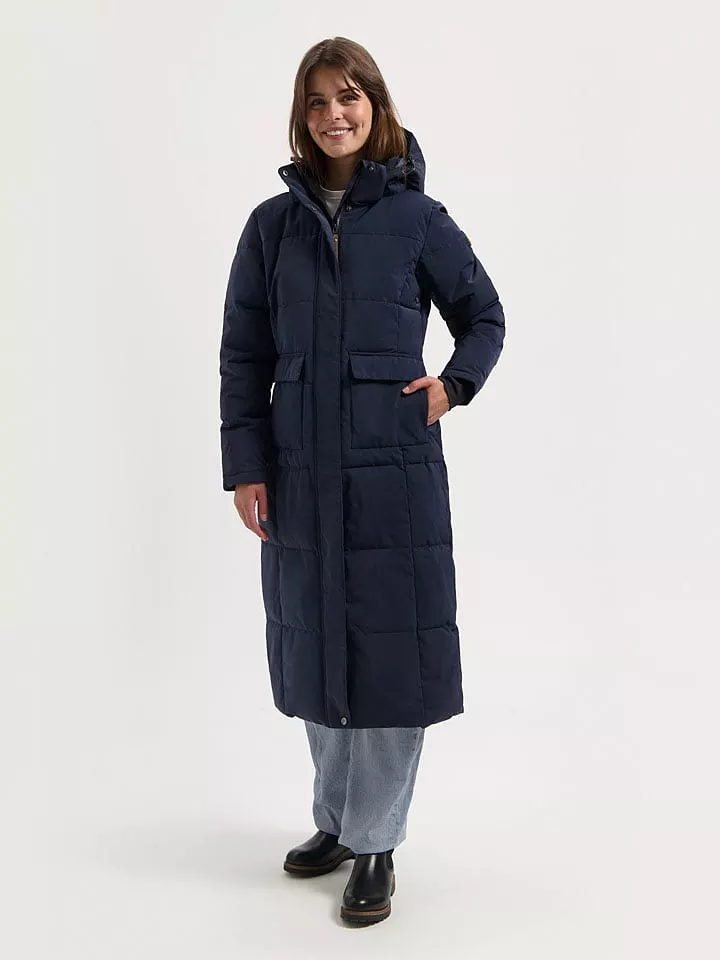 TRAVELIN' Płaszcz pikowany "Franska" w kolorze granatowym rozmiar: S