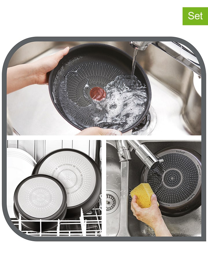 Tefal 5-częściowy zestaw "Ingenio Emotion" w kolorze srebrno-czarnym rozmiar: onesize