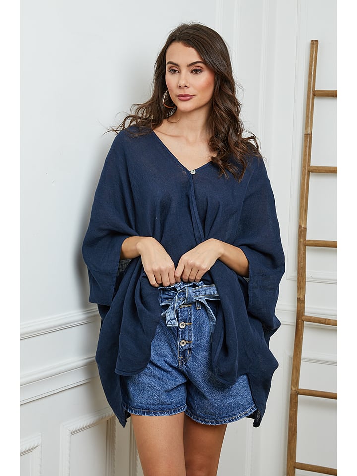 Fleur de Lin Lniana bluzka w kolorze granatowym rozmiar: M