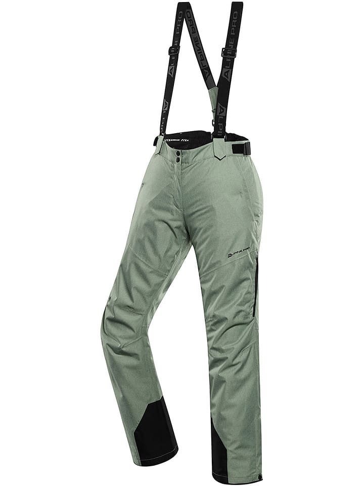 Alpine Pro Spodnie narciarskie "Osaga" w kolorze zielonym rozmiar: XXL