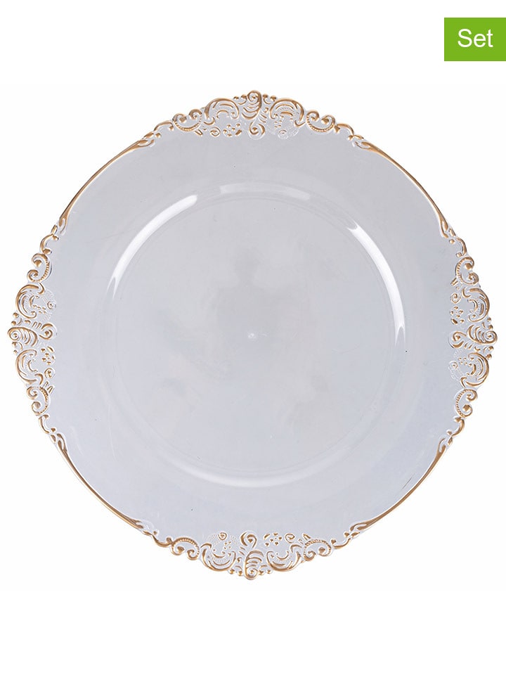 Villa d´Este Podtalerze (6 szt.) "Baroque" w kolorze złotym - Ø 33 cm rozmiar: onesize