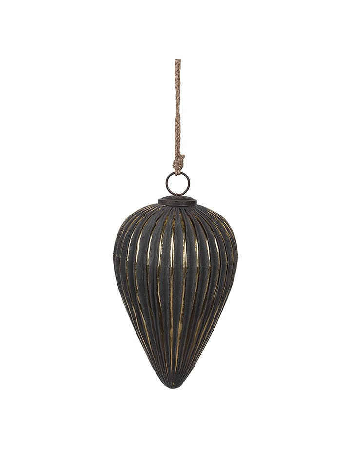 Clayre & Eef Bombka w kolorze złoto-szarym - Ø 15 cm rozmiar: onesize