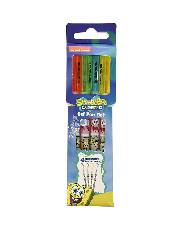 SpongeBob 4-częściowy zestaw długopisów żelowych "SpongeBob" rozmiar: onesize