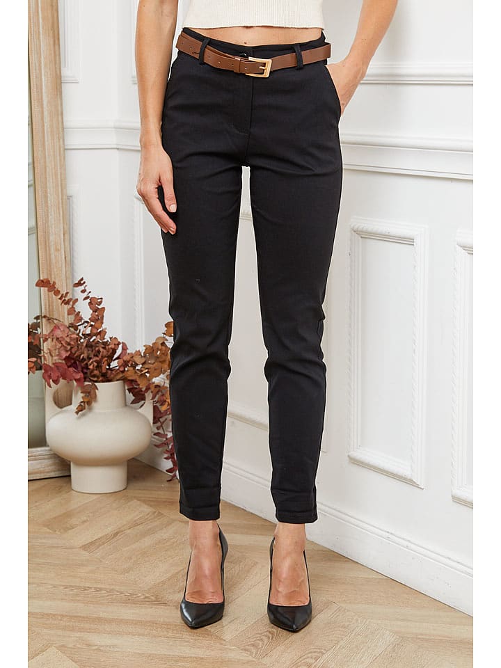 Joséfine Spodnie "Lorial" w kolorze czarnym rozmiar: L