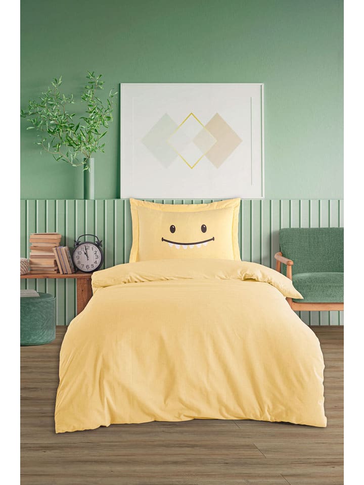 Mijolnir 3-częściowy zestaw "Lububu" w kolorze żółtym rozmiar: 240x220 cm