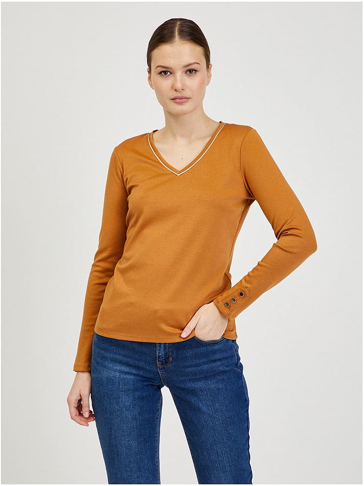 orsay Koszulka w kolorze karmelowym rozmiar: M