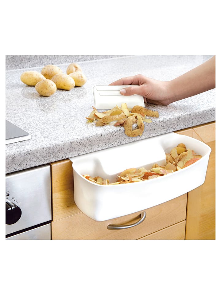 Wenko Pojemnik w kolorze białym na obierki - 32 x 17 x 9 cm rozmiar: onesize