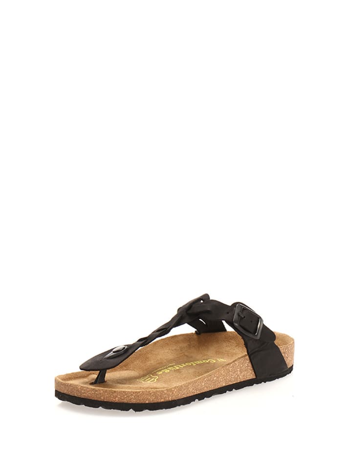 Comfortfusse Skórzane japonki w kolorze czarnym rozmiar: 41