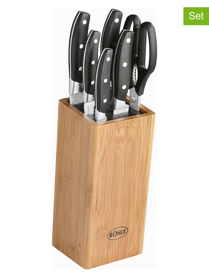 Rösle 7-częściowy zestaw noży w kolorze brązowo-czarnym rozmiar: onesize