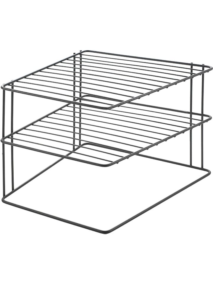 metaltex Regał "Palio" w kolorze czarnym do rogu szafki - 25 x 19 x 25 cm rozmiar: onesize