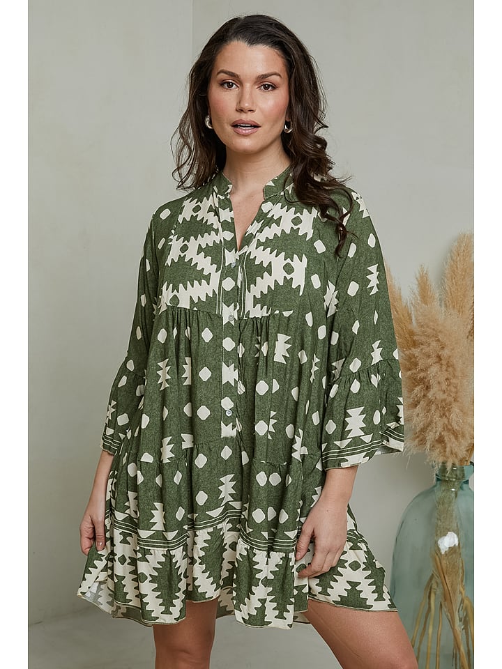 Curvy Lady Sukienka w kolorze khaki rozmiar: 44/46