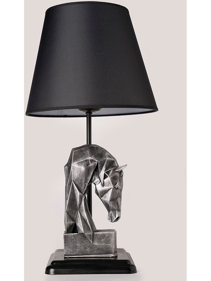 Opviq Lampa stołowa w kolorze srebrno-czarnym - wys. 50 x Ø 24 cm rozmiar: onesize
