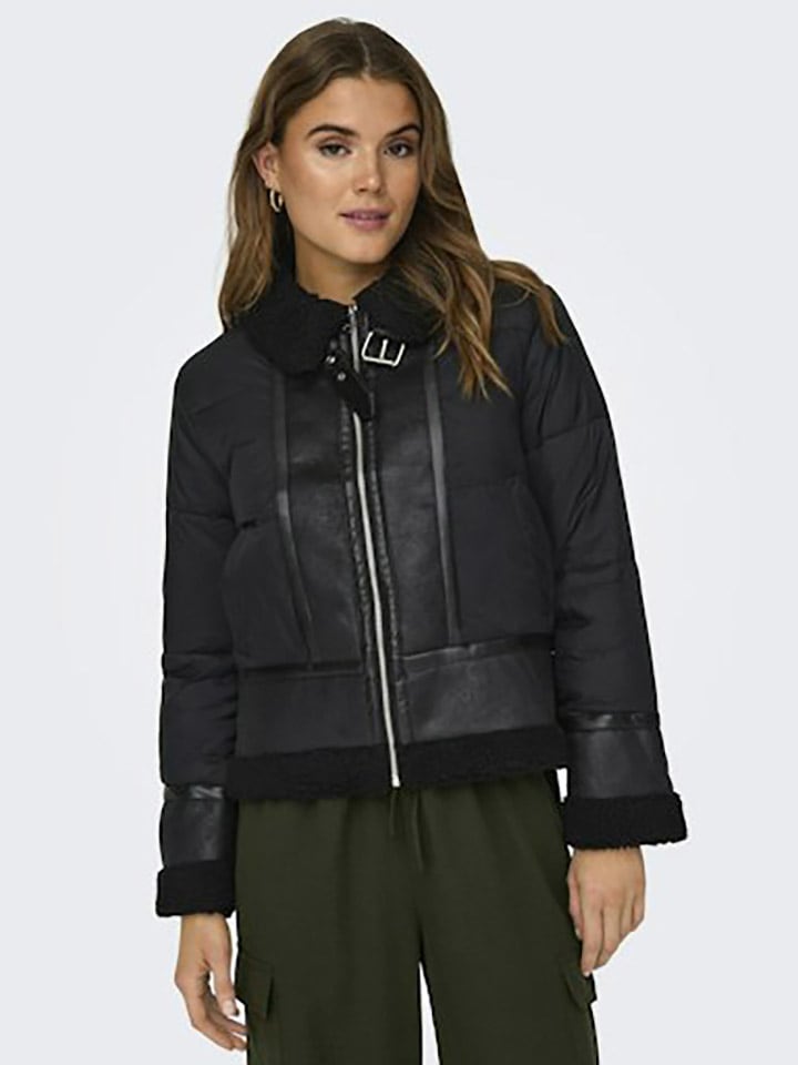 ONLY Kurtka w kolorze czarnym ze skóry syntetycznej rozmiar: XS