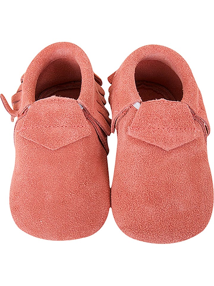 Lait et Miel Skórzane buty "Original" w kolorze koralowym do raczkowania rozmiar: 23/24