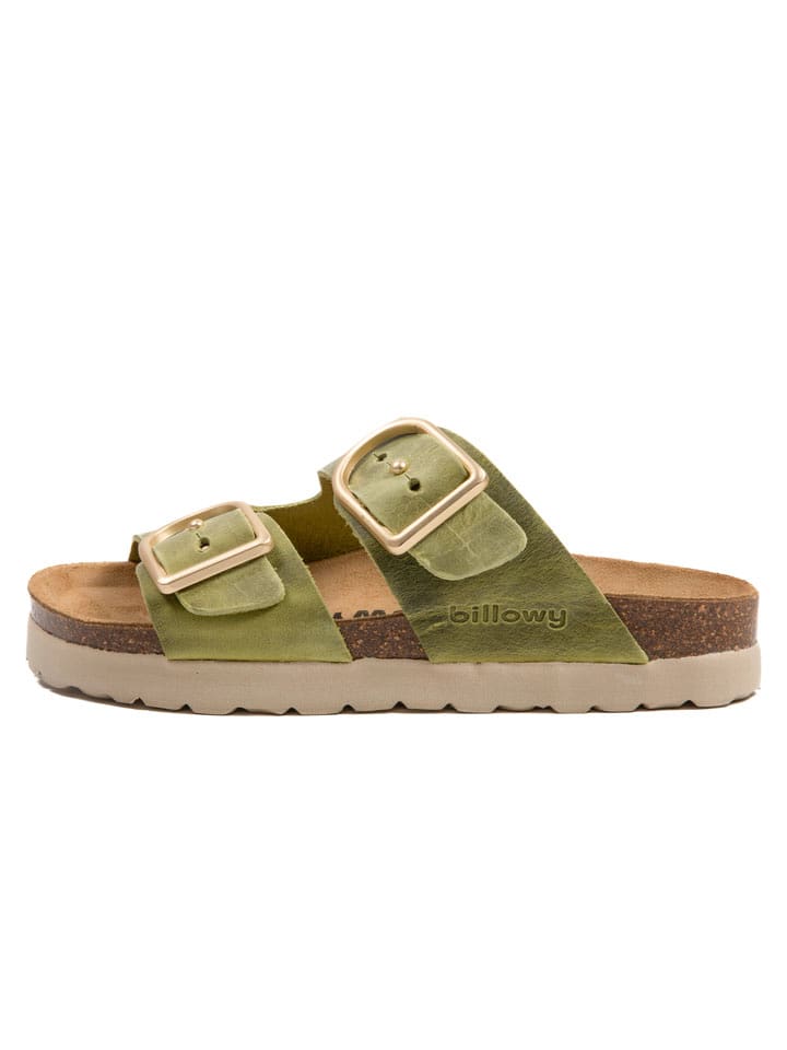 billowy Skórzane klapki w kolorze zielonym rozmiar: 38