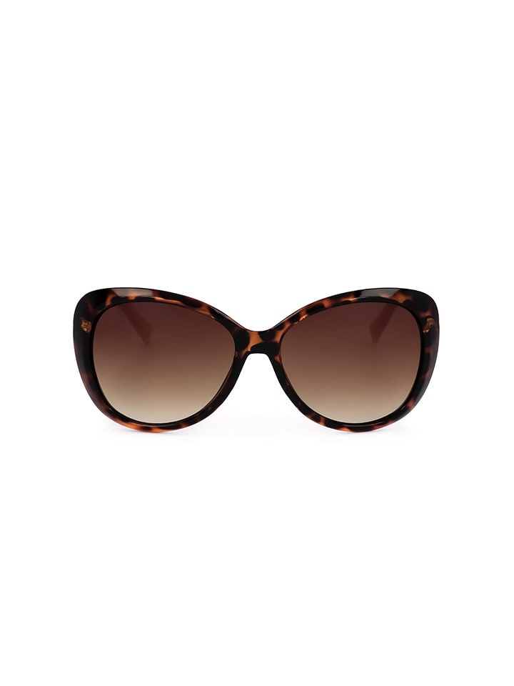 Karen Millen Damskie okulary przeciwsłoneczne w kolorze złoto-brązowym rozmiar: 58