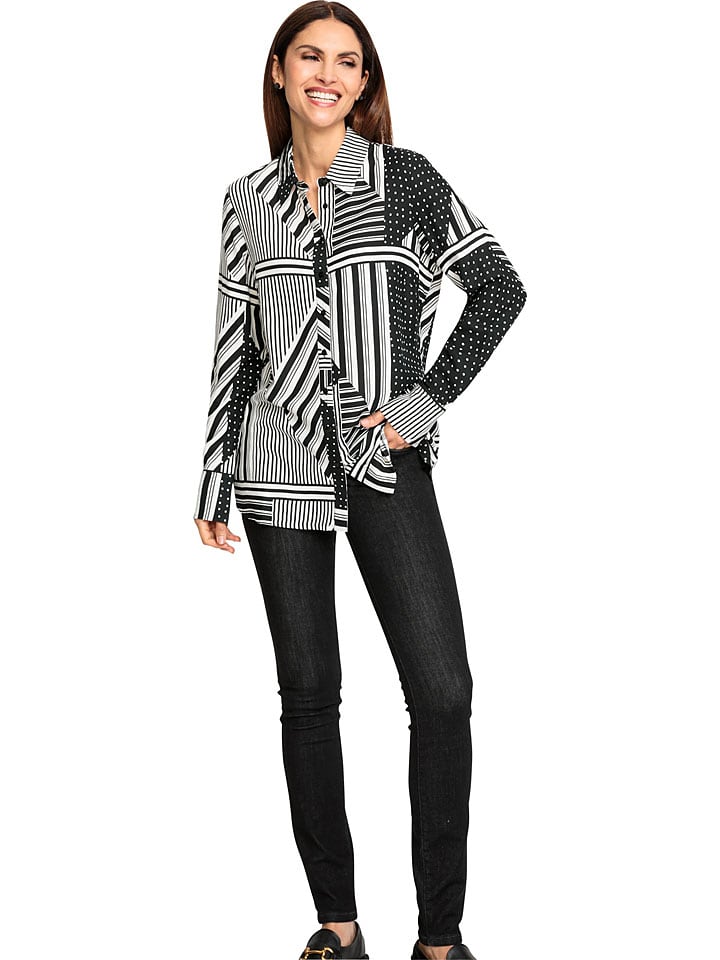 WITT WEIDEN Bluzka w kolorze czarno-białym rozmiar: 46