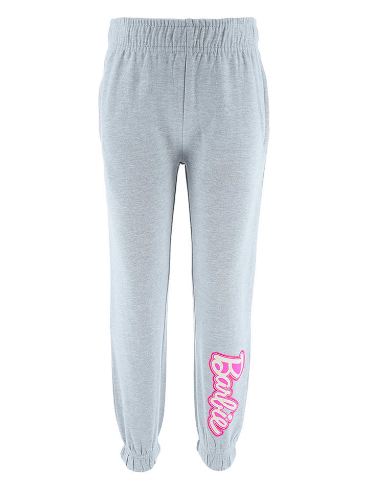 Barbie Spodnie dresowe "Barbie" w kolorze szarym rozmiar: 128