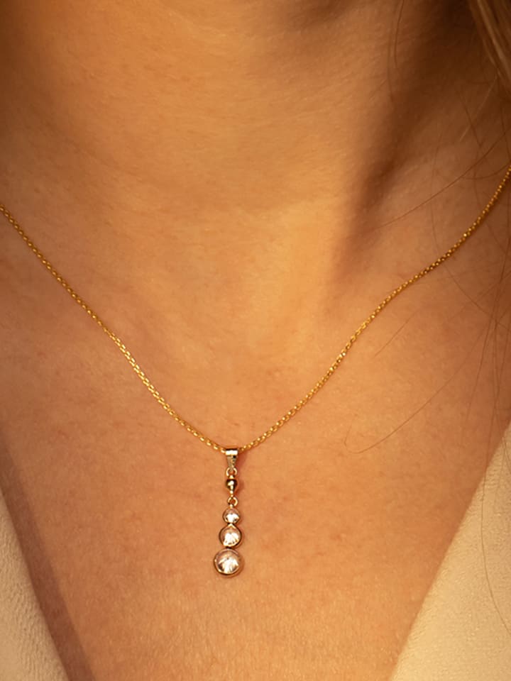 OR ÉCLAT Złota zawieszka "Brillants pendants" z cyrkoniami rozmiar: onesize