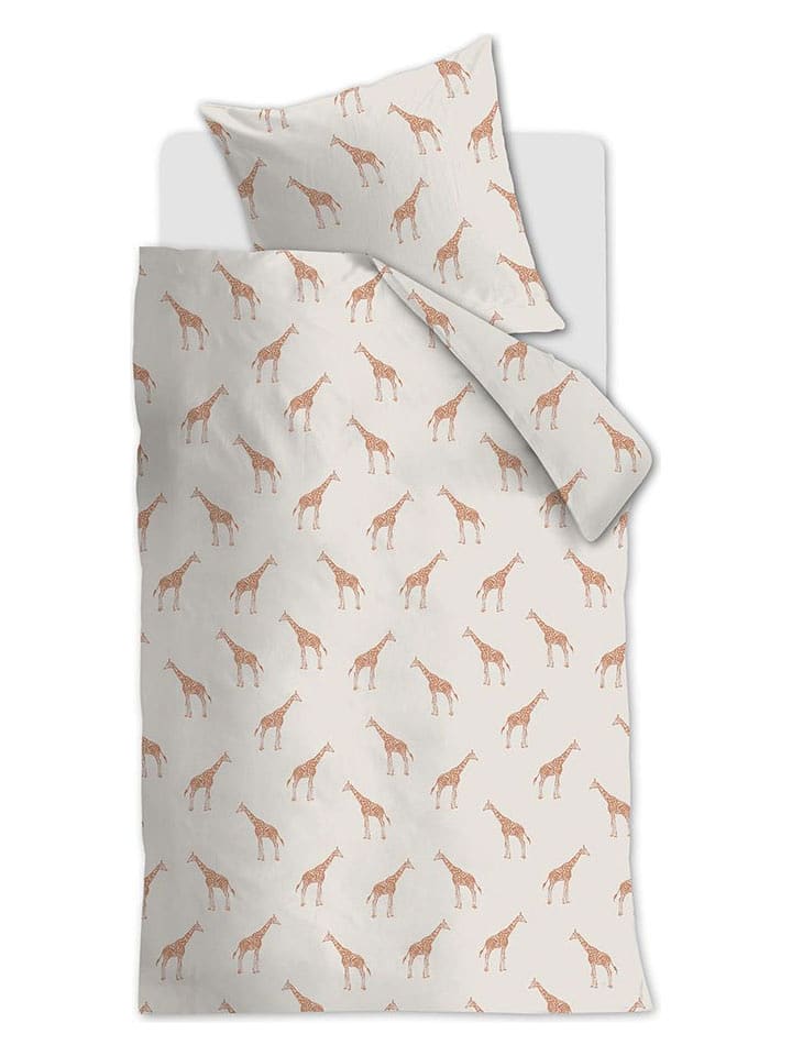 Ambiante Komplet pościeli "Giraffa" w kolorze beżowym rozmiar: 155x220 cm