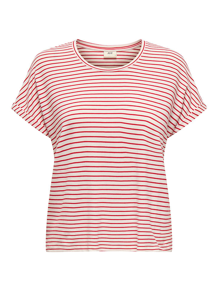 JDY Koszulka w kolorze czerwono-kremowym rozmiar: XS