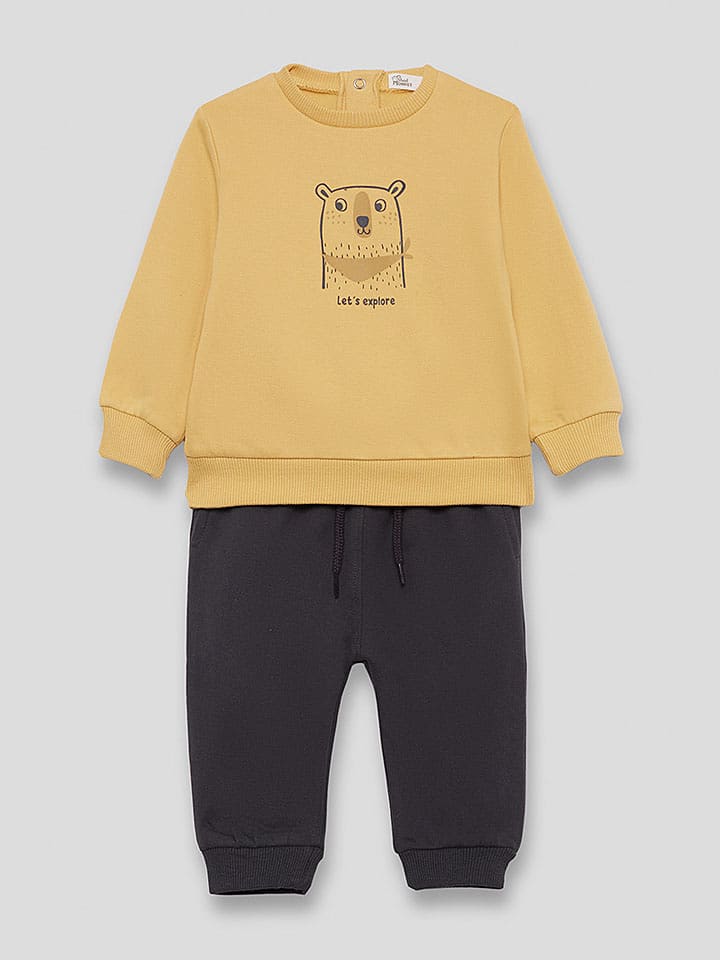 Street MONKEY 2-częściowy zestaw w kolorze antracytowo-żółtym rozmiar: 68