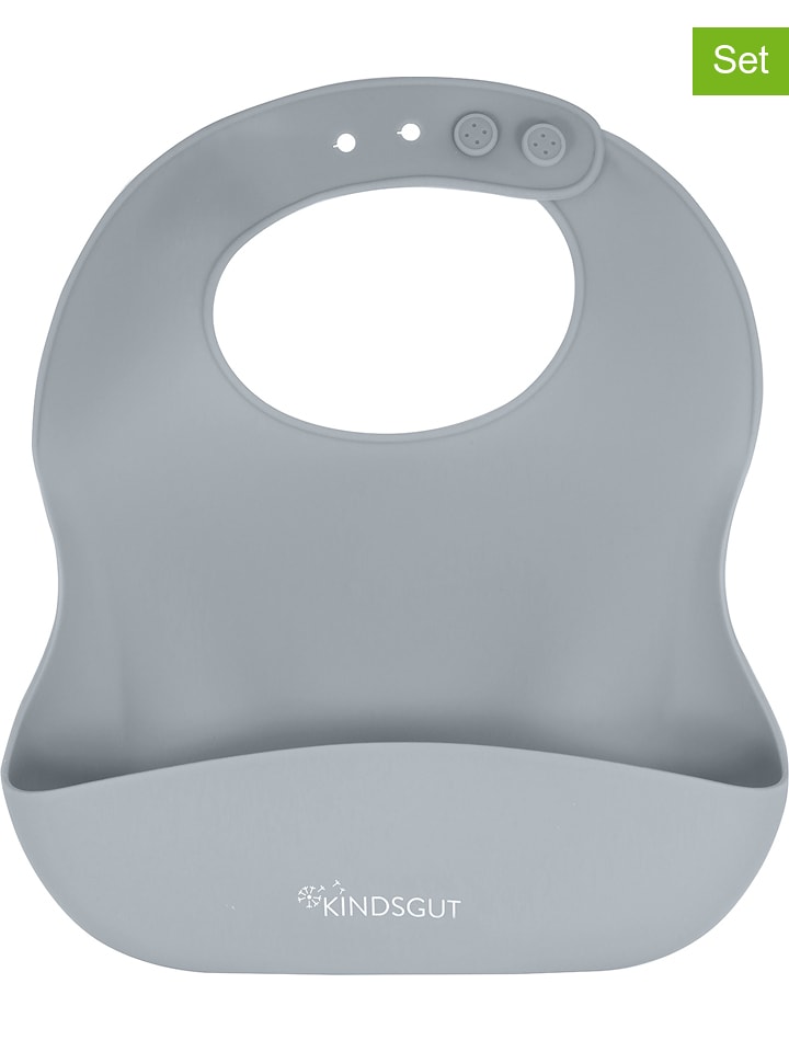 Kindsgut Śliniaczki (2 szt.) w kolorze szarym - 25 x 23 cm rozmiar: onesize