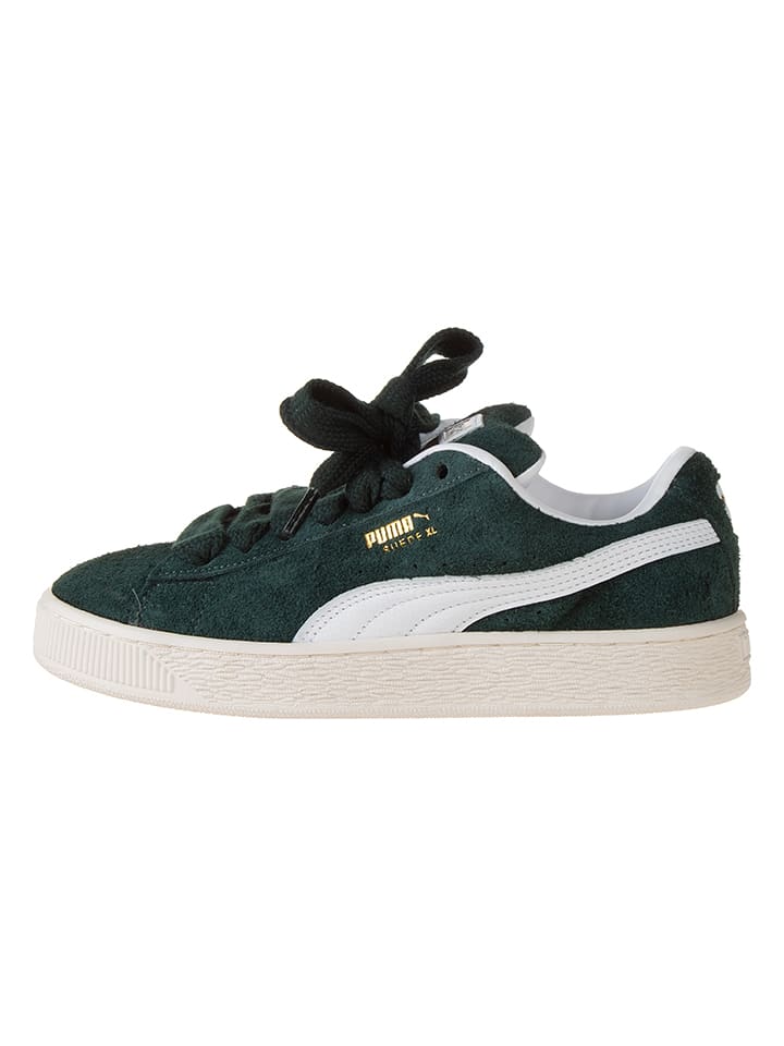 Puma Skórzane sneakersy w kolorze zielono-białym rozmiar: 44
