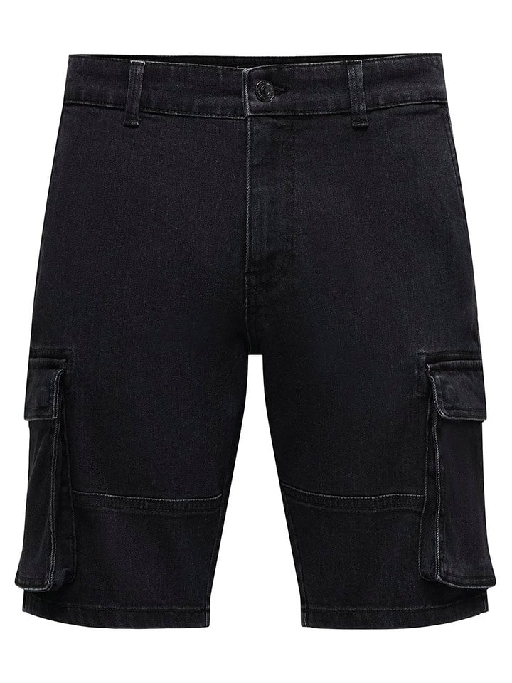 ONLY & SONS Szorty dżinsowe w kolorze czarnym rozmiar: S