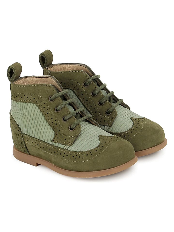 Pom D'api Skórzane botki w kolorze khaki rozmiar: 23